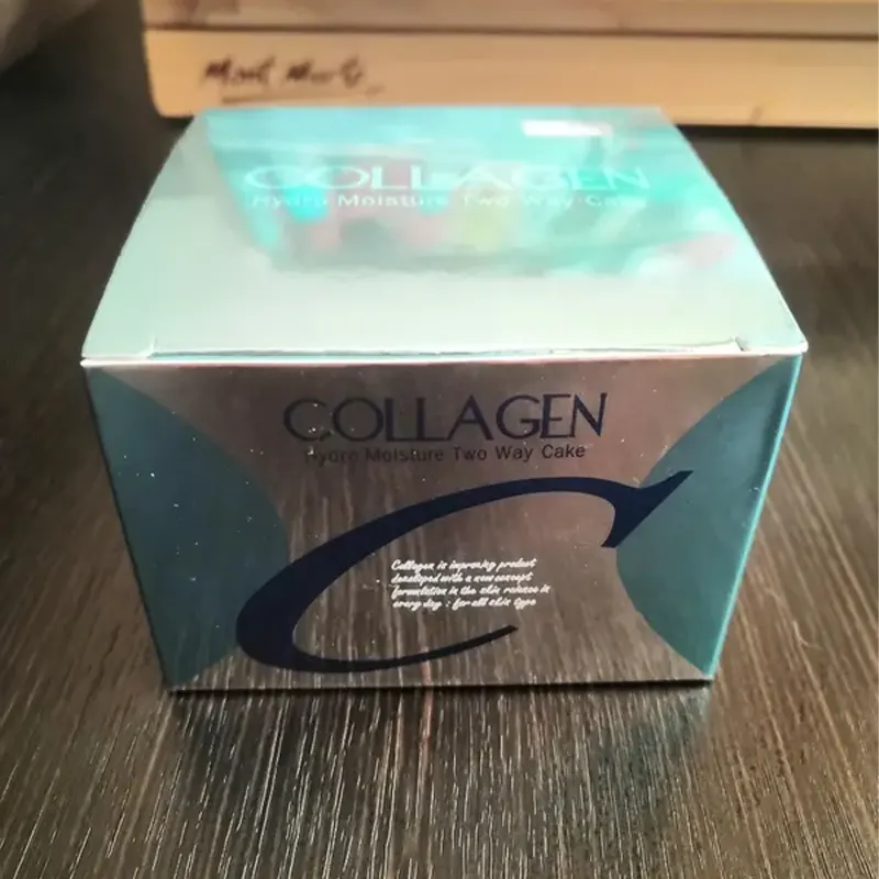 Картонная упаковка пудры Collagen Enough