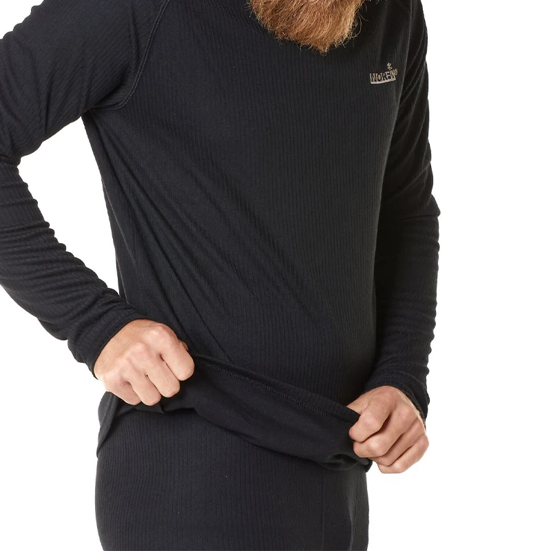 Термофутболка с длинным рукавом Norfin Termo Line на мужчине с рыжей бородой